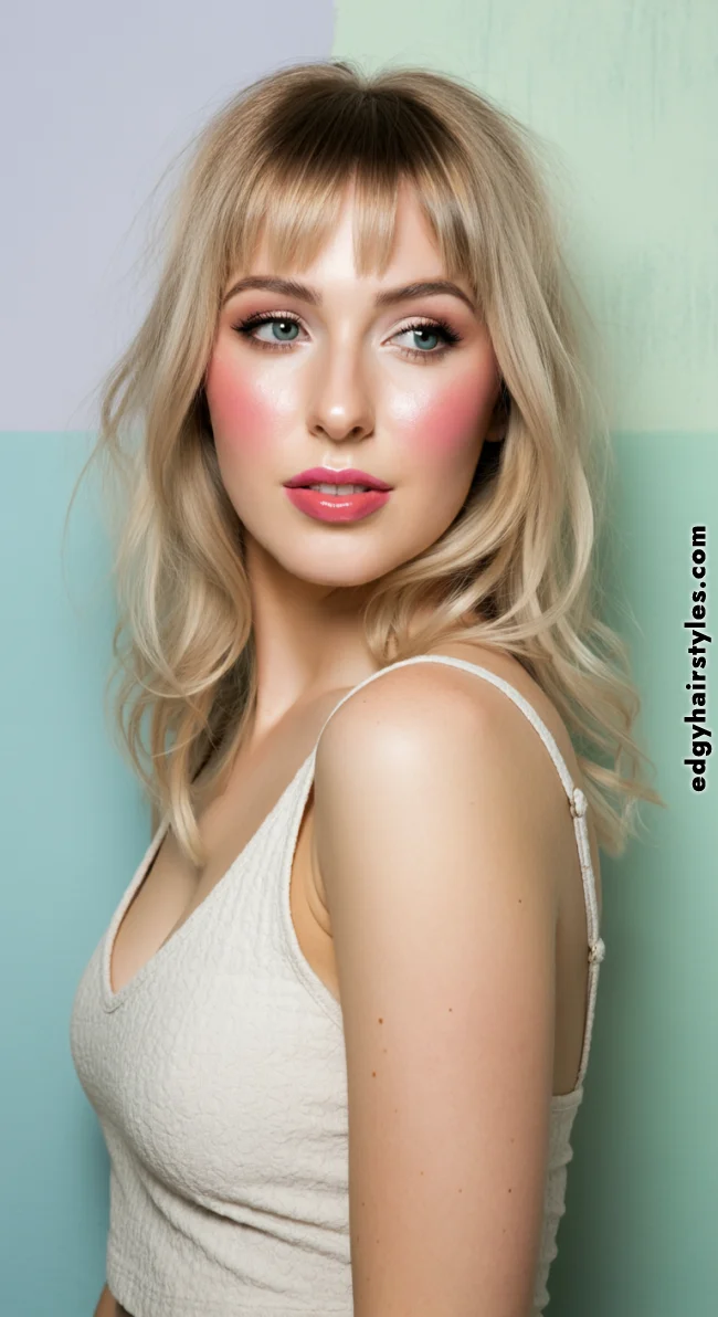 8. Frosted Blonde Curtain Bangs | 2025 Vogue Hair Color Trends: Embrace The Hues