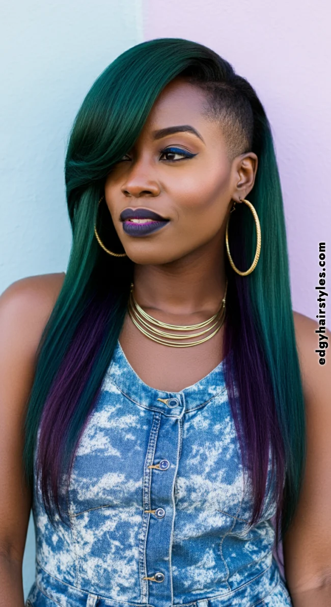 7. Jewel-Toned Undercut | 2025 Vogue Hair Color Trends: Embrace The Hues