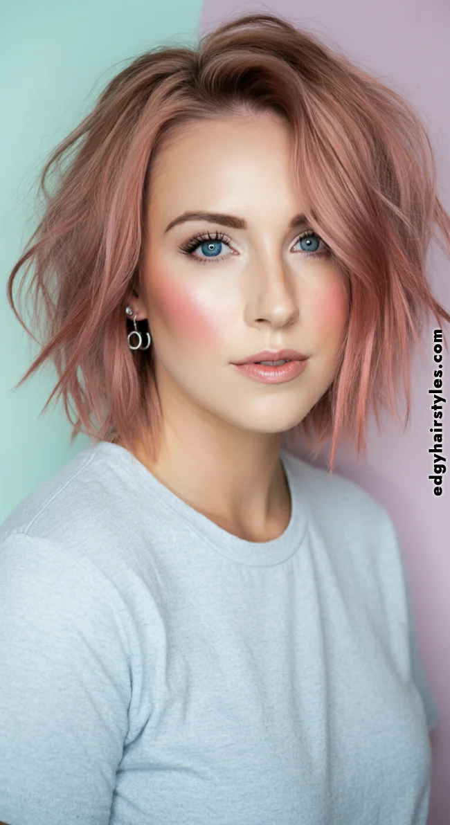 3. Rose Gold Shag | 2025 Vogue Hair Color Trends: Embrace The Hues