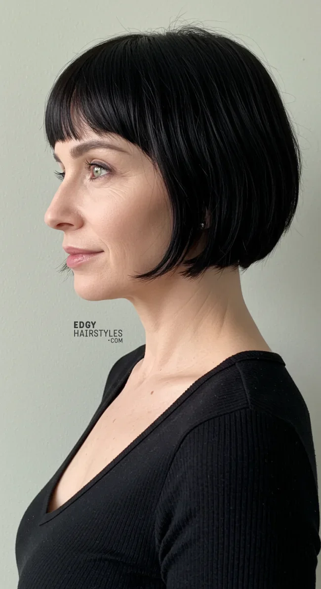9. Baby Bangs with Short Hair | 10 Chic Hairstyles With Bangs For Women Over 50