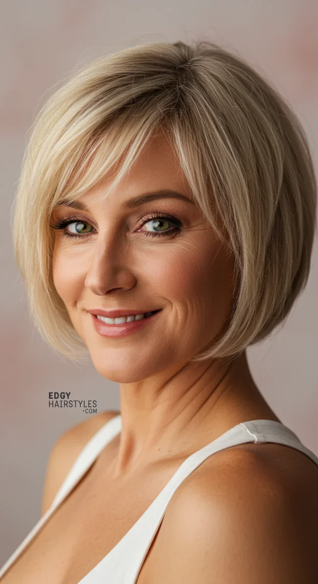 2. Wispy Bangs with a Bob Cut | 10 Chic Hairstyles With Bangs For Women Over 50