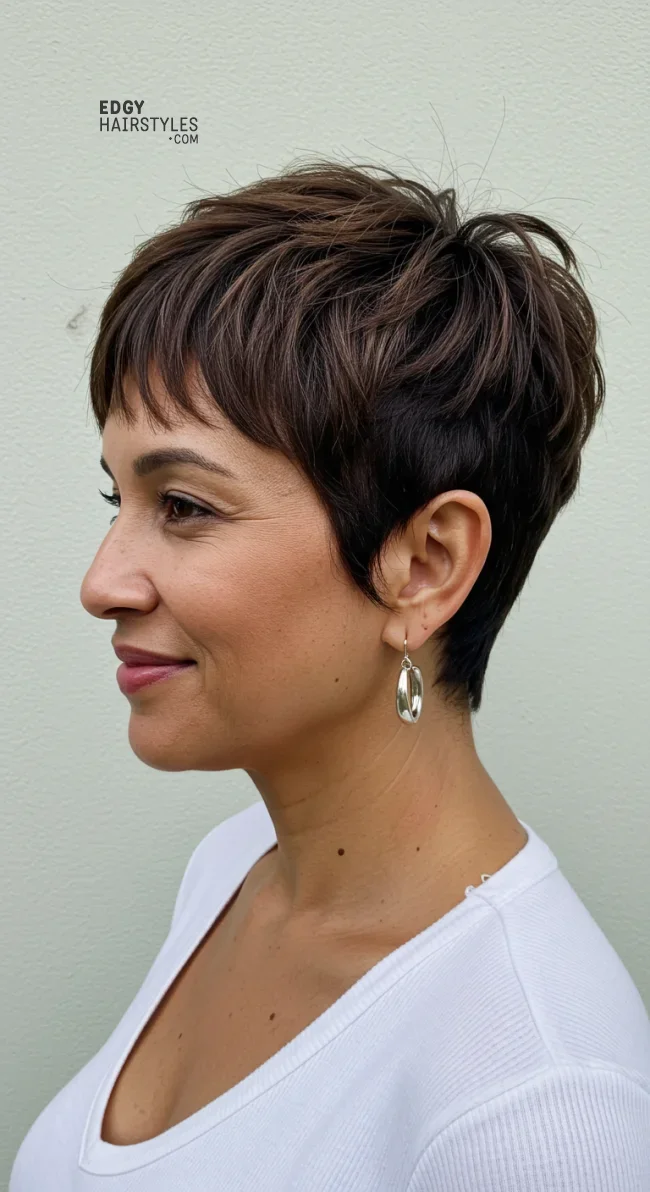 5. Choppy Bangs with a Pixie Cut | 10 Chic Hairstyles With Bangs For Women Over 50