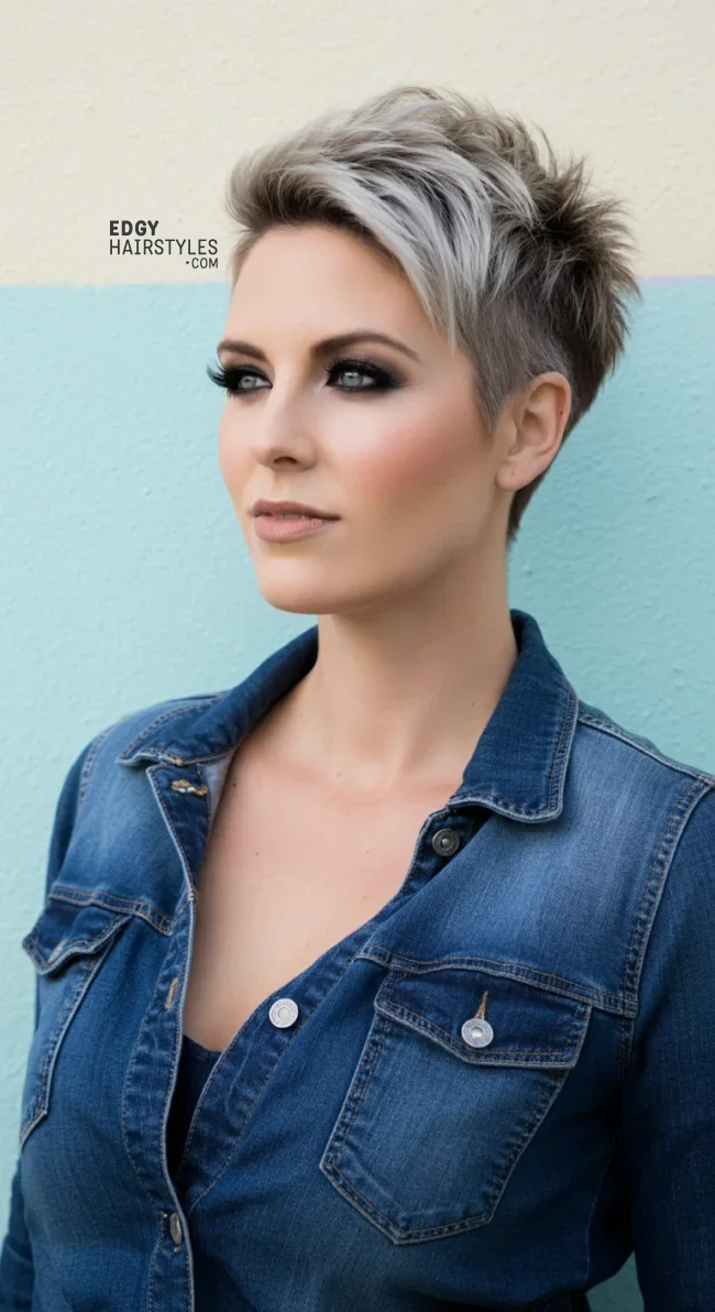 8. Pixie Cut with Textured Layers | Hot Looks With Ash Blonde Hair And Styling Tips