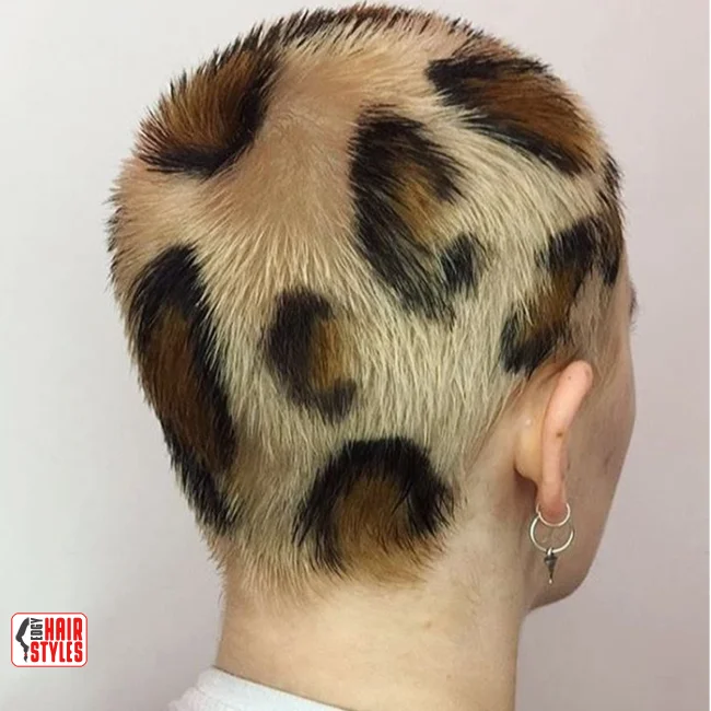 4. Patterned Buzz Cut | Bold And Beautiful: Embracing The Trend With A Buzz Cut For Women
