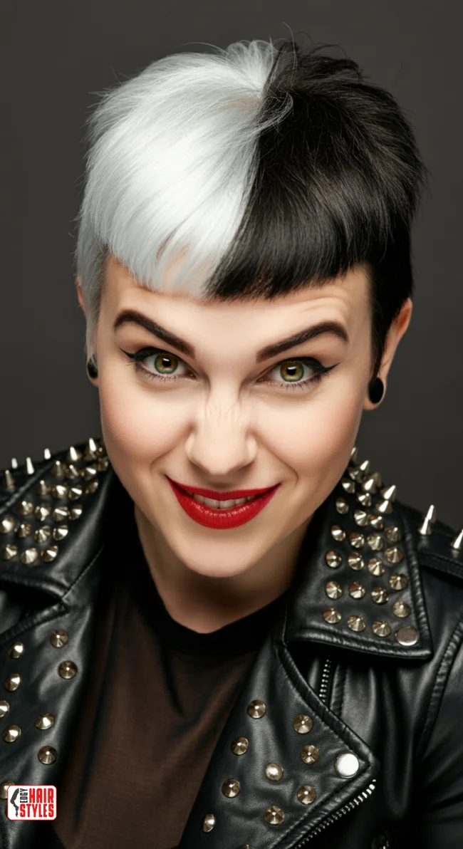 10. Bold Two-Tone Buzz Cut | Bold And Beautiful: Embracing The Trend With A Buzz Cut For Women