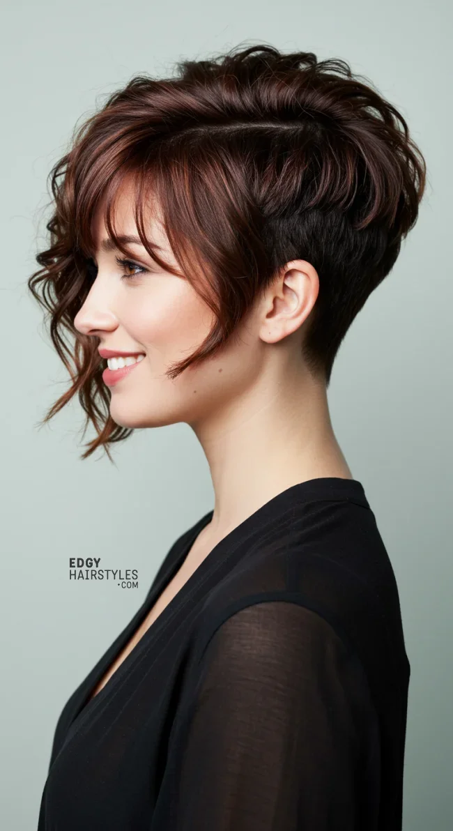 6. Messy Inverted Bob with Shaved Undercut | Messy Inverted Bob Ideas That Ooze Tremendous Rizz