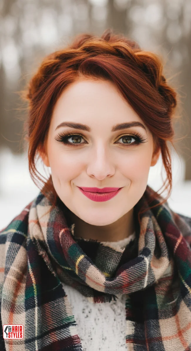 4. Half-Up Twisted Crown | Winter Hairstyles: Embrace The Season With Chic And Cozy Looks