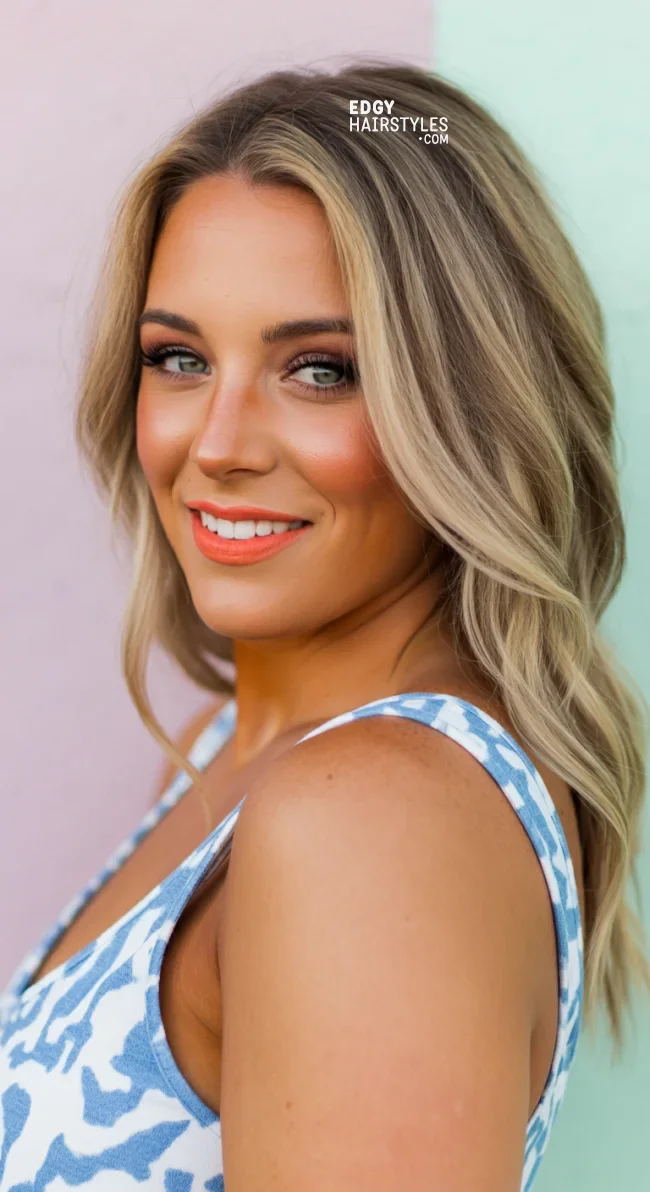 4. Honey Blonde Layers | 7 Hair Colors For Gray Eyes To Bring Out Your Rare Charm