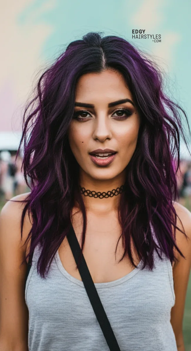 4. Loose Waves with Middle Part | 8 Classic Grunge Hairstyles That Are Most Popular