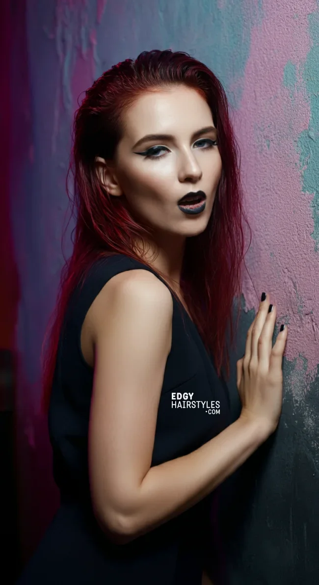 7. Wet-Look Hair | 8 Classic Grunge Hairstyles That Are Most Popular