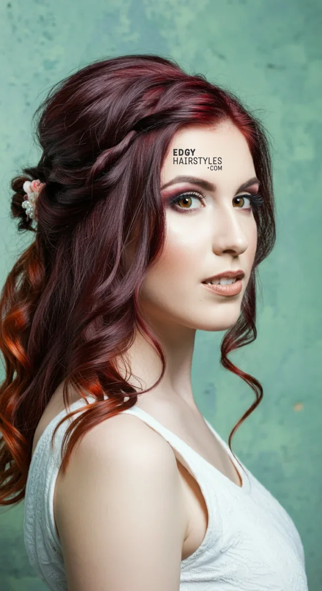 5. Wavy Half-Up, Half-Down Style | 10 Unique Spring Hairstyles – Best Spring Trends