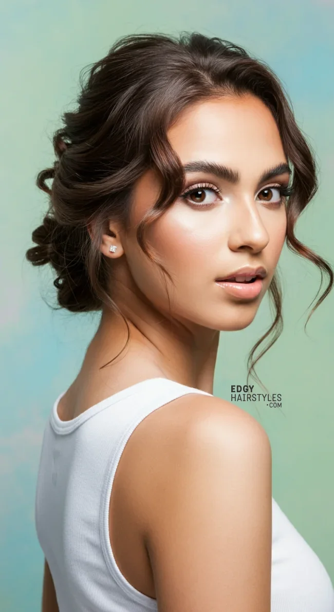 2. Messy Low Bun with Tendrils | 10 Unique Spring Hairstyles – Best Spring Trends