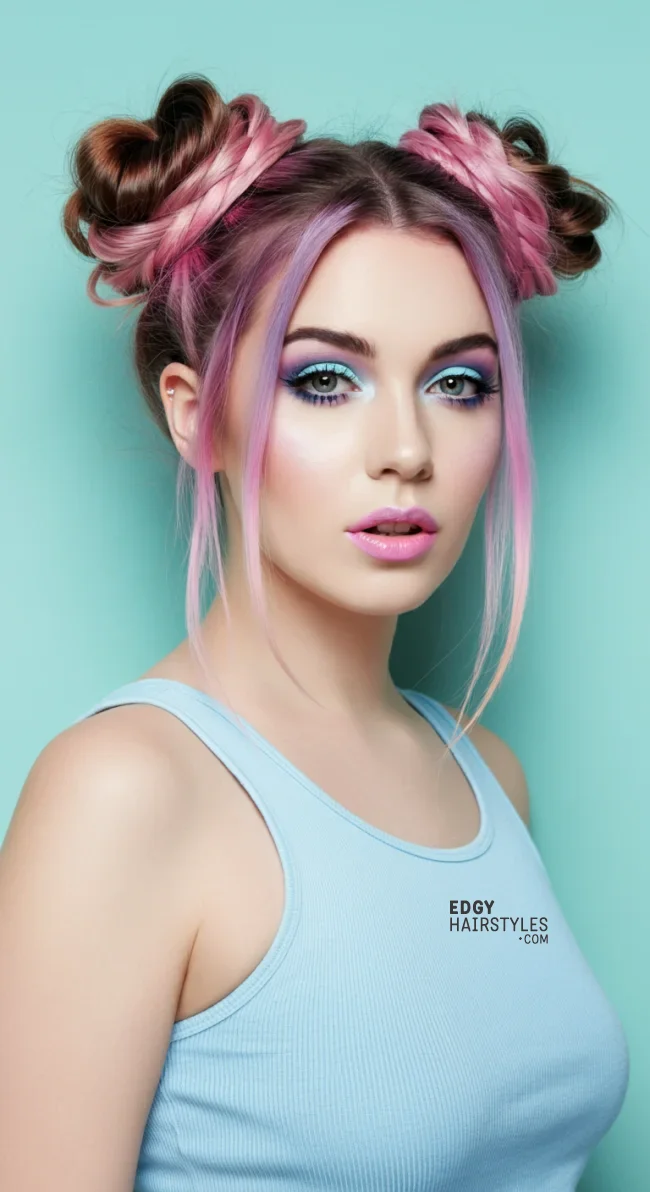 10. Braided Space Buns | 10 Unique Spring Hairstyles – Best Spring Trends