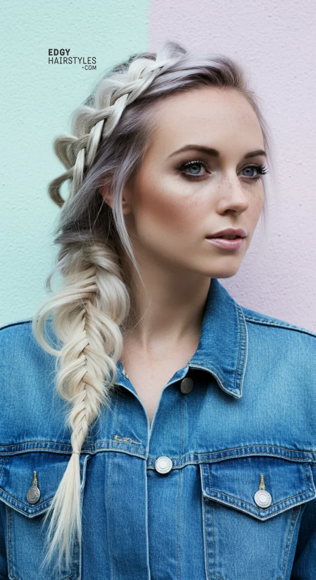 7. Side-Swept Fishtail Braid | 10 Unique Spring Hairstyles – Best Spring Trends