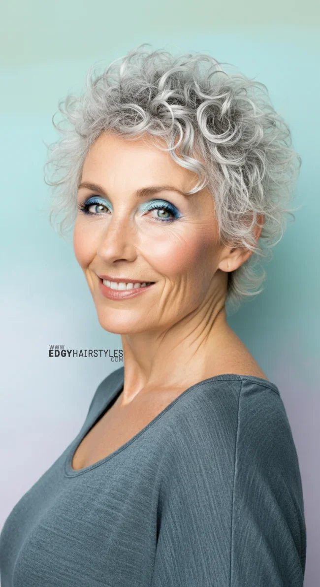 9. Curly Crop | 10 Best Haircuts For Women Over 60