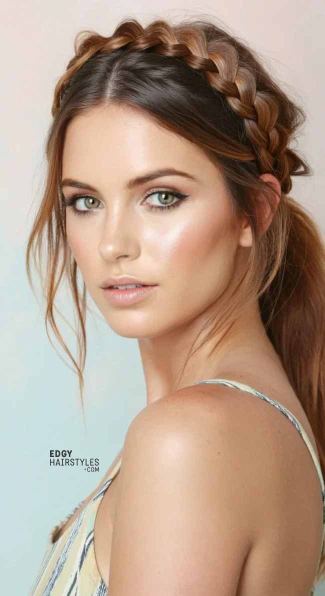 8. Braided Headband | 8 Best Preppy Hairstyles: The Best Styles For A Classic Look