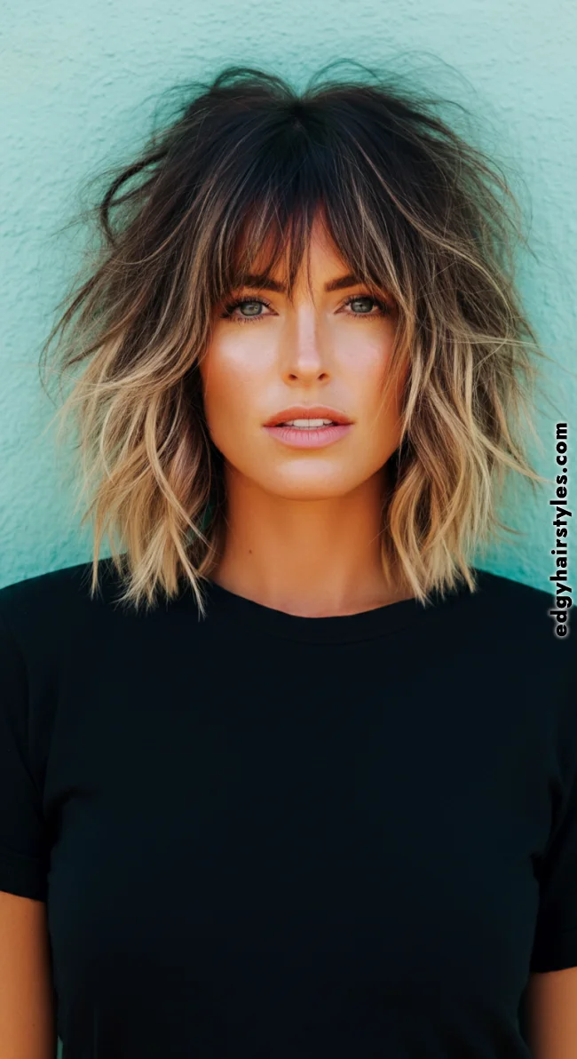 3. Textured Lob with Birkin Bangs | Birkin Bangs: Retro Chic Revival Takes The Hair Scene By Storm