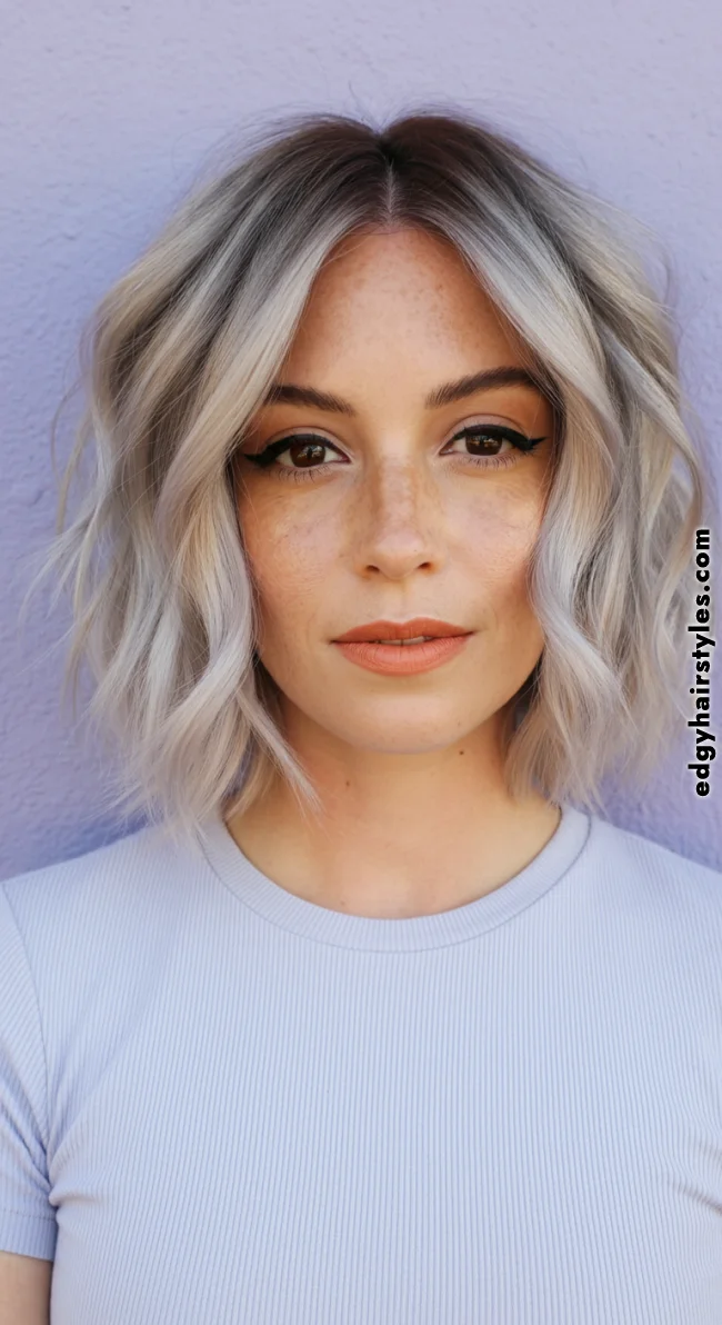 2. Ash Blonde Lob with Soft Waves | Winter Blonde Hairstyles: 10 Chic Ways To Flaunt This Hair Color