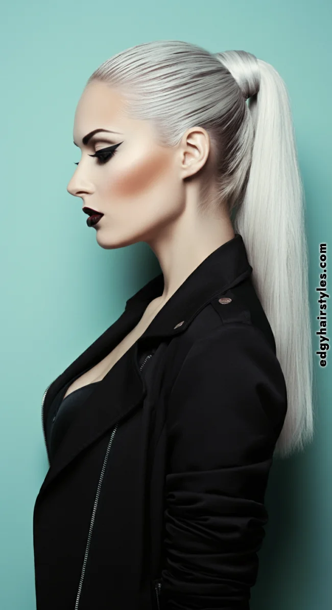 7. White Blonde Sleek Ponytail | Winter Blonde Hairstyles: 10 Chic Ways To Flaunt This Hair Color