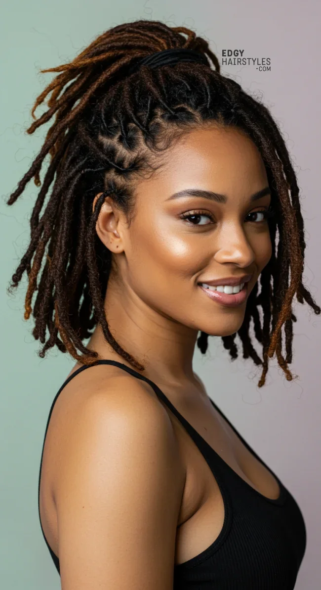 4. Half-Up, Half-Down Dreads | 10 Dreadlocks Hairstyles To Switch Up Your Look