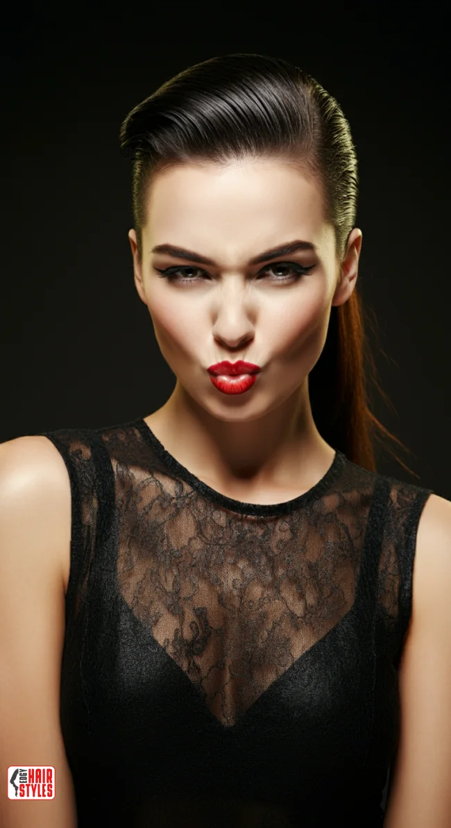 3. Espresso Brown Slicked-Back Ponytail | Brunette Beauty: Unveiling The Trendiest Brown Hairstyles Of The Season