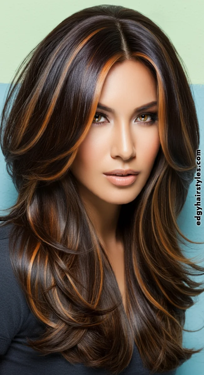 5. Layered Step Cut with Highlights | Step Cutting Hairstyles For Long Hair: Stylish Trends