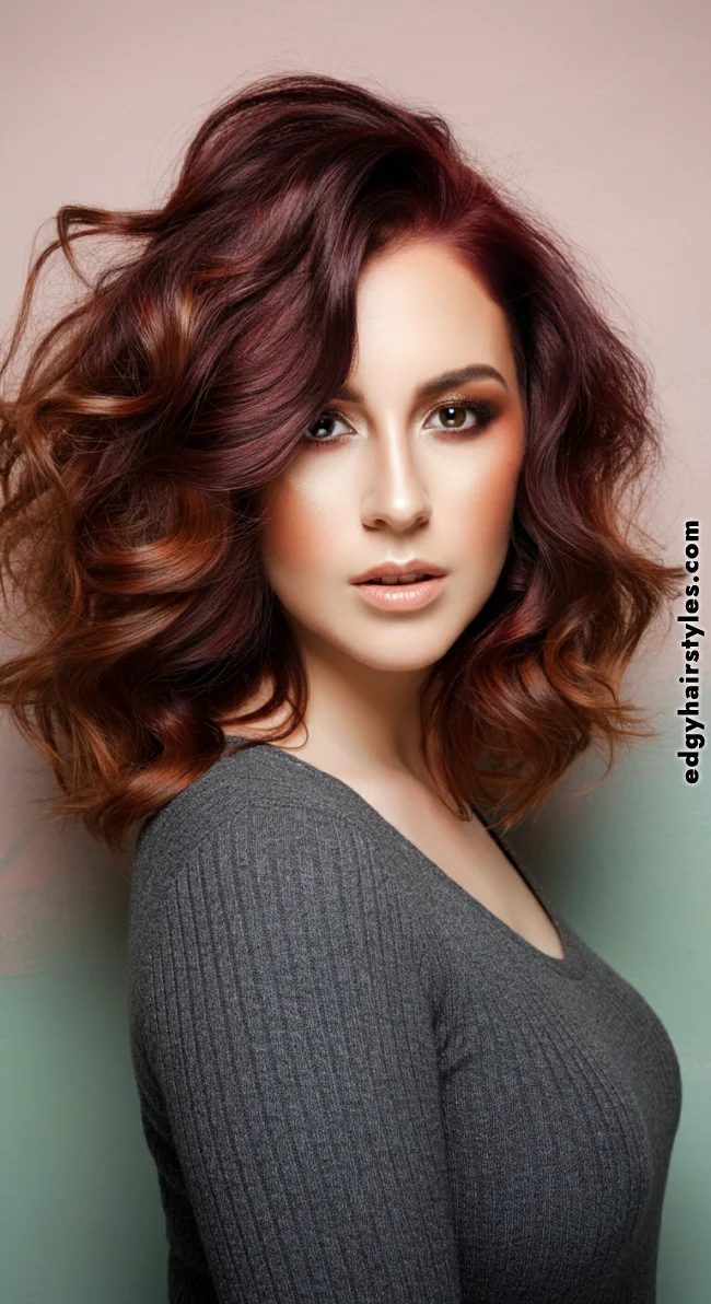 2. Soft Waves with Side Part | Best Medium-Length Haircuts For Chubby Faces: Style Guide