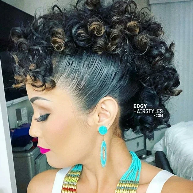 9. Curly Faux Hawk | Edgy Alternative Hairstyles To Unleash Your Bold Side