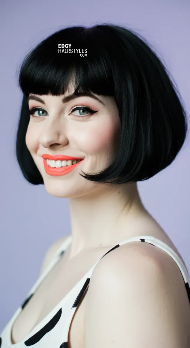 6. Blunt Bob with Micro Bangs | Edgy Alternative Hairstyles To Unleash Your Bold Side