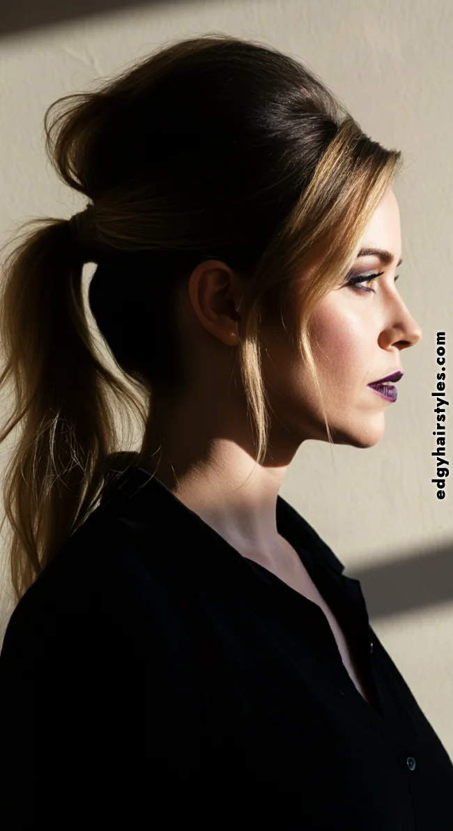 4. High Ponytail with Face-Framing Strands | Spiky Bun: 90S-2000S Retro Chic, The Trendy Buzz In Hairstyles!