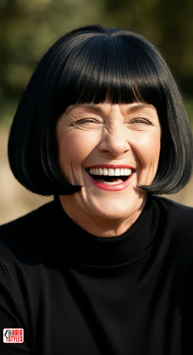 7. Arched Bangs | Should A 60 Year Old Woman Wear Bangs?