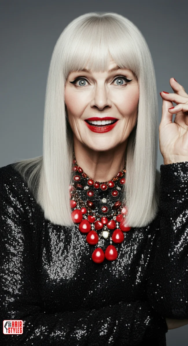 8. Blunt Bangs | Should A 60 Year Old Woman Wear Bangs?