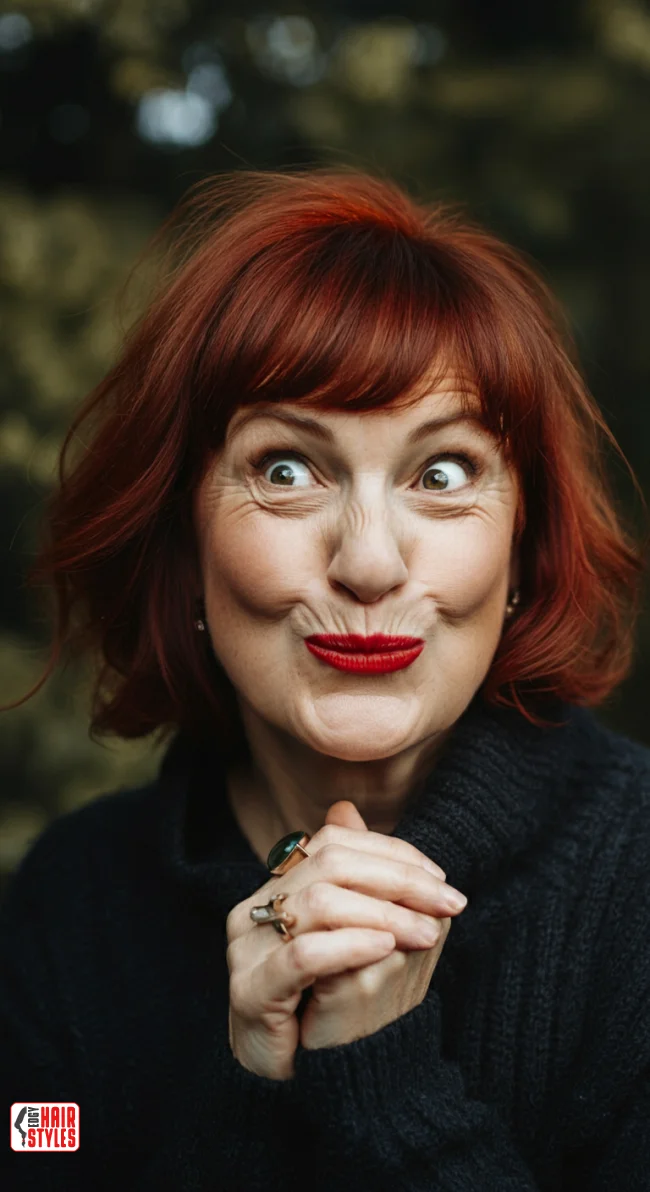 4. Side-Swept Bangs | Should A 60 Year Old Woman Wear Bangs?