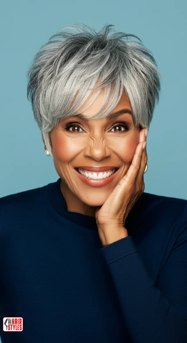 5. Choppy Bangs | Should A 60 Year Old Woman Wear Bangs?