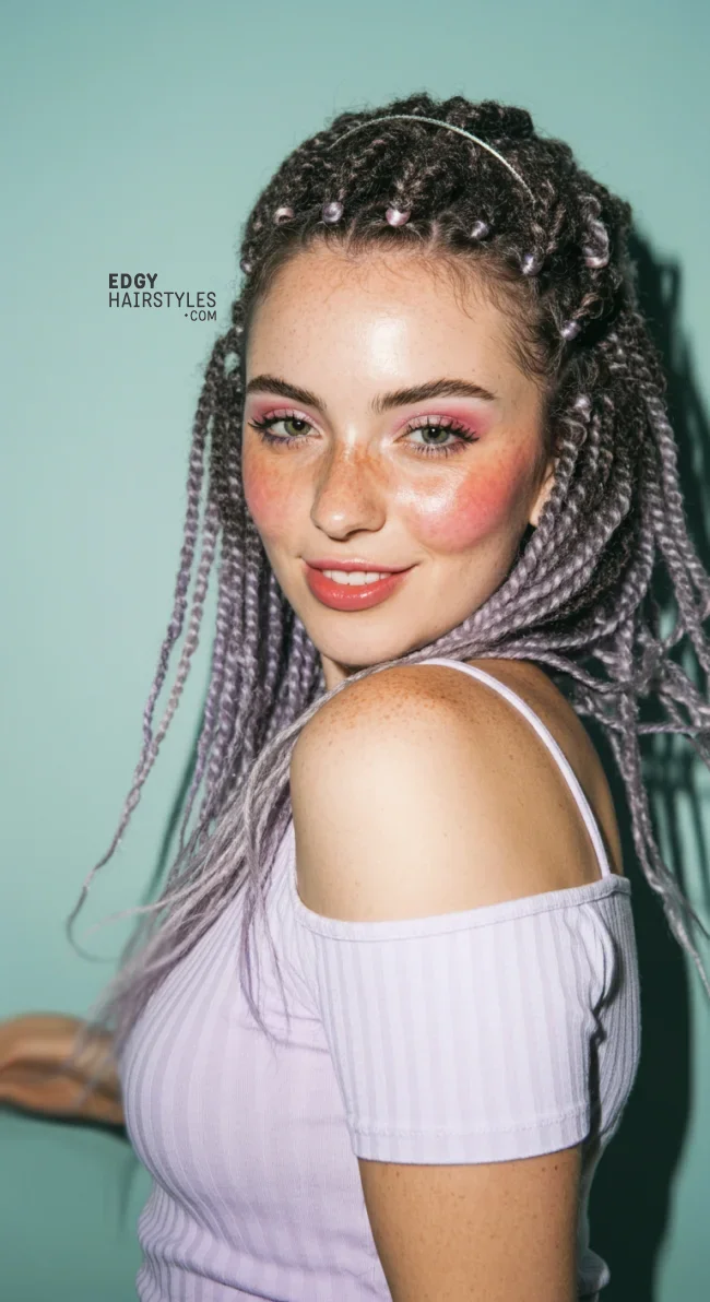 10. Half-Up, Half-Down Twists | 10 Creative Twist Hairstyles For A Bold And Beautiful Look