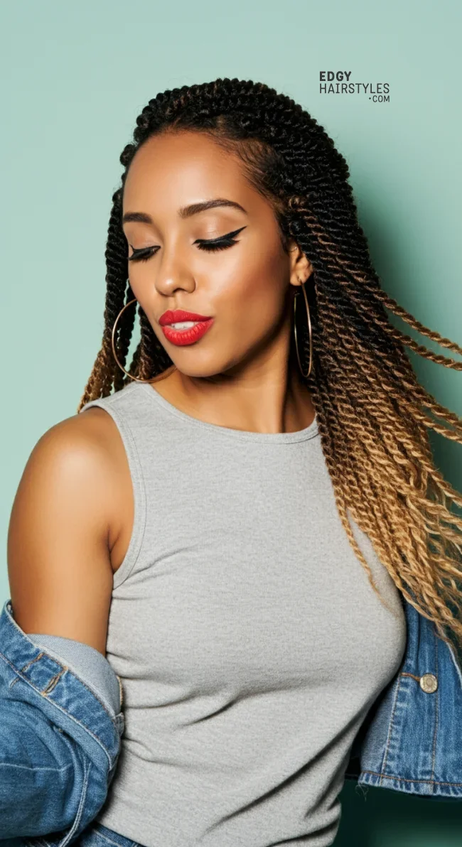 9. Ombre Twists | 10 Creative Twist Hairstyles For A Bold And Beautiful Look