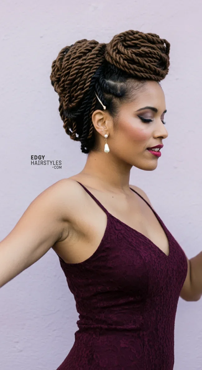 7. Twisted Updo | 10 Creative Twist Hairstyles For A Bold And Beautiful Look