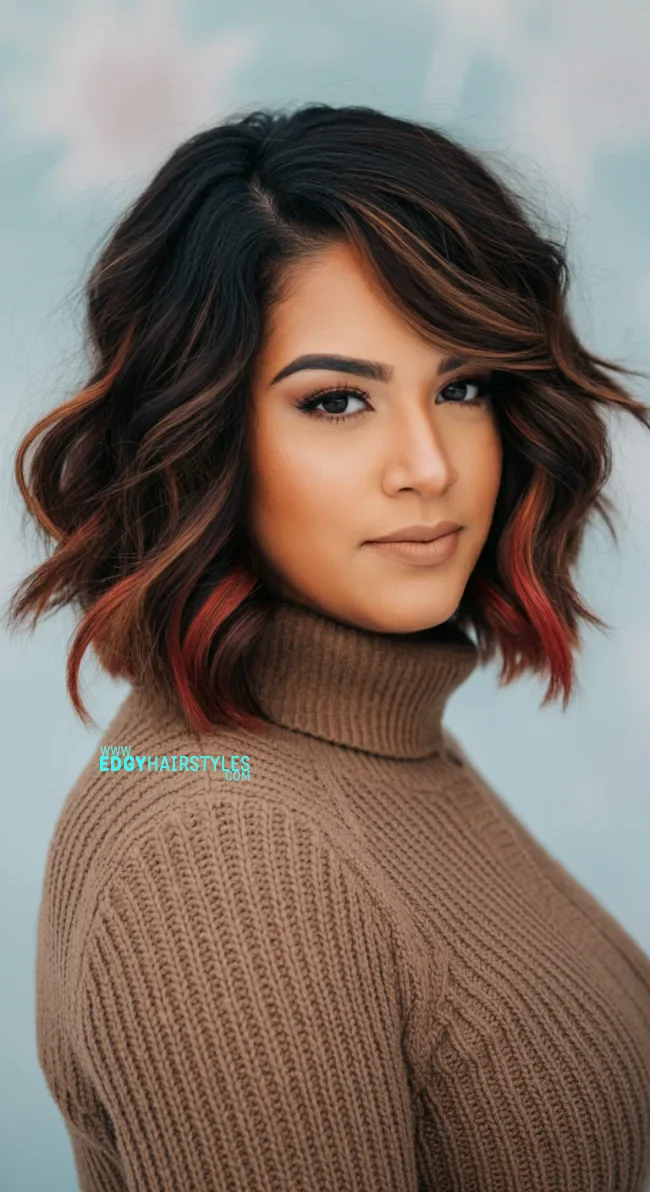 8. Auburn Highlights | 10 Ways To Rock Winter Highlights For Brown Hair