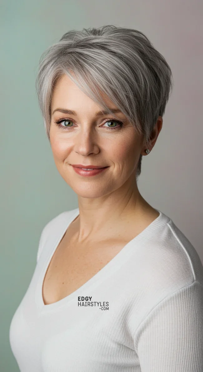 2. Layered Pixie Cut | 10 Chic Grey Hairstyles For Women Over 60 That You’ll Love To Try