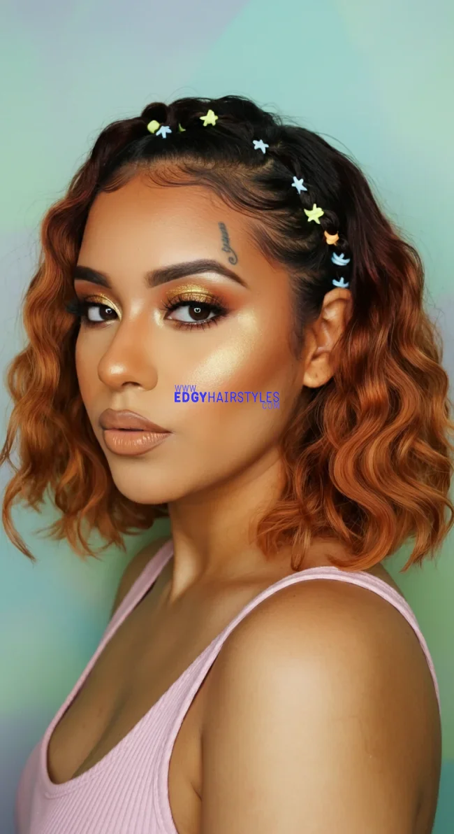 10. Star Patterned Rubber Band Crown Design | 10 Quick And Cute Rubber Band Hairstyles For Every Occasion