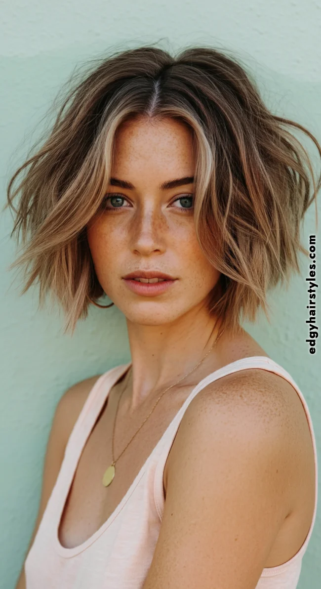 10. Shaggy Laidback Bob | Laidback Bob: Short Square Hairstyle