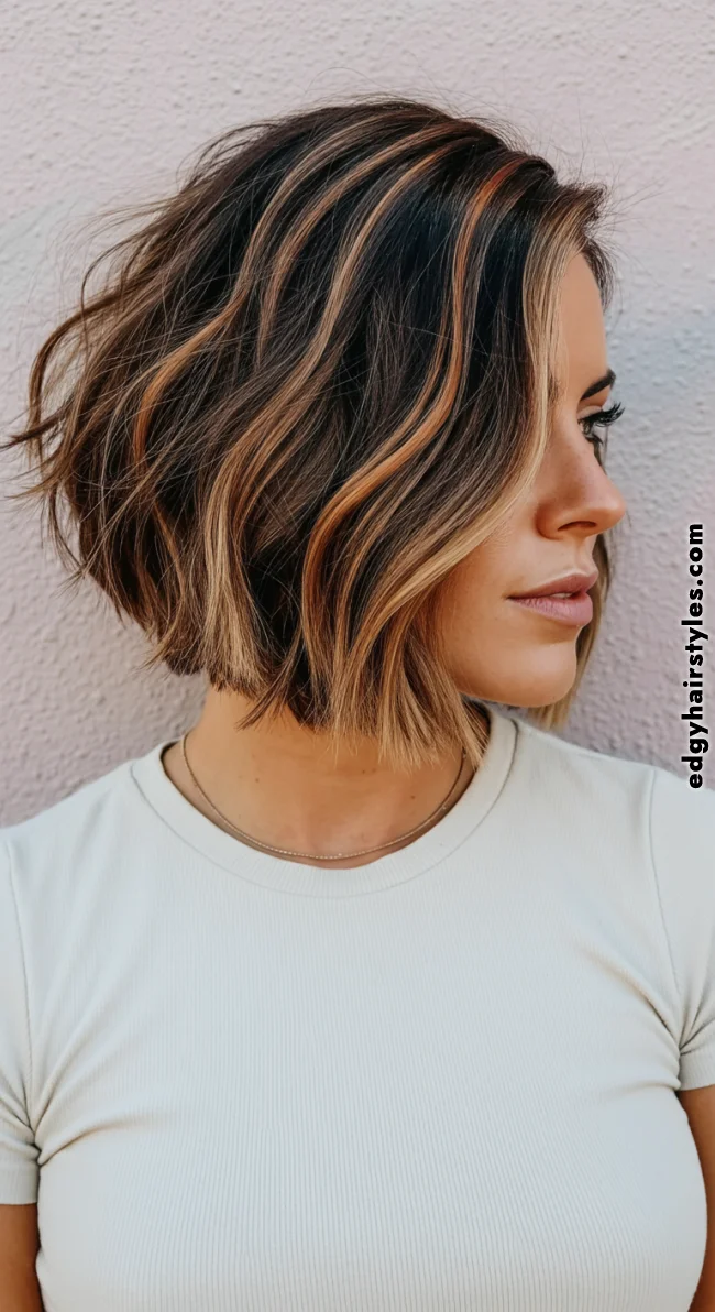 3. Wavy Textured Laidback Bob | Laidback Bob: Short Square Hairstyle