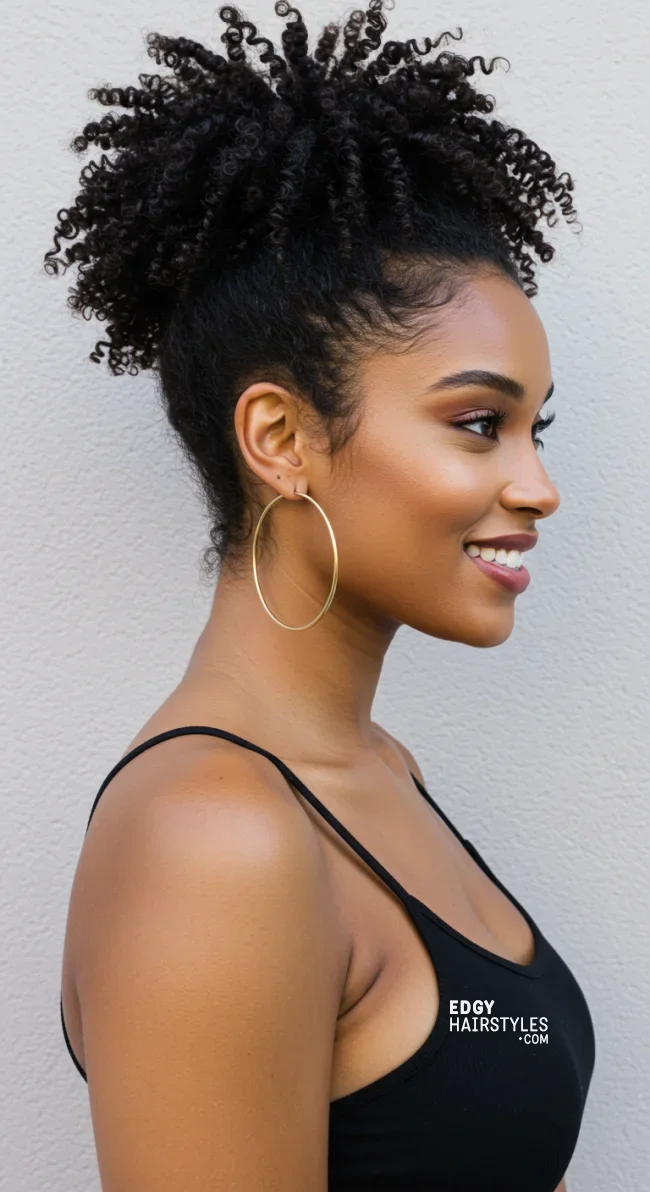 4. High Short Ponytail | 10 Chic Short Hair Ponytail Ideas