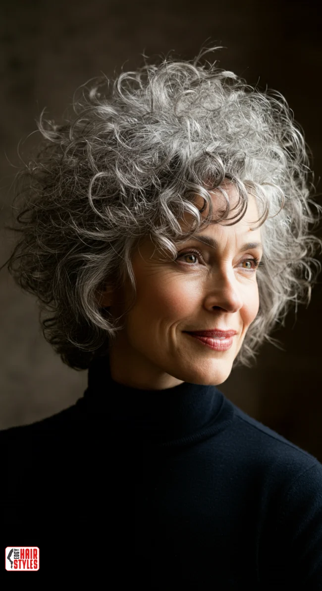 4. Voluminous Curly Bob | Modern Hairstyles For Older Women