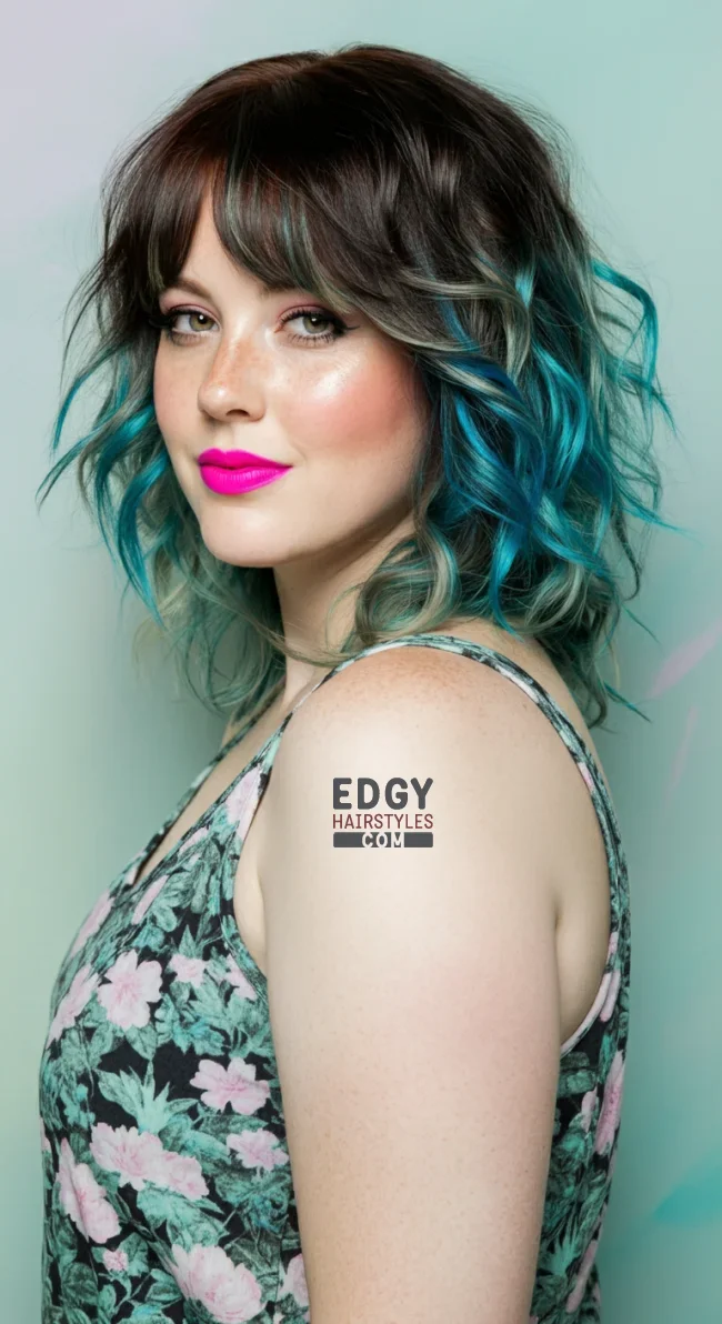 10. Shag with Colored Streaks | 10 Shag Haircut Ideas For A Fresh New Look