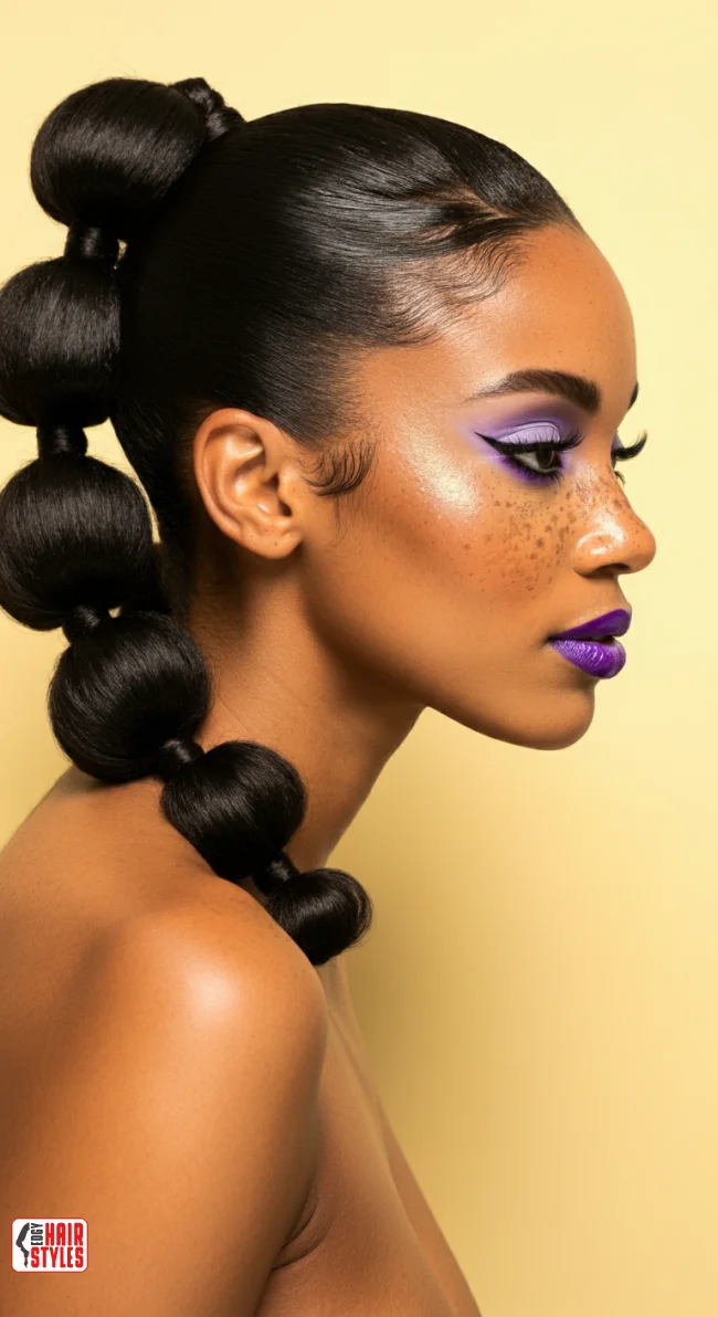 4. Bubble Ponytail | 10 Stunning Ponytail Hairstyles For Black Women