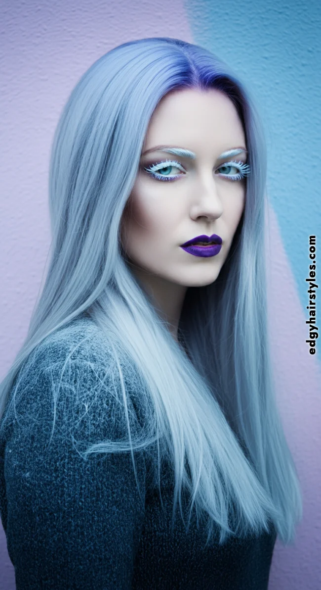 6. Frosted Lavender Gray | Balayage Transition To Grey Hair - Gray Hair Balayage