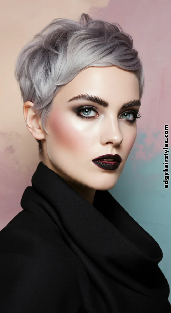 10. Pearl Gray Pixie Cut | Balayage Transition To Grey Hair - Gray Hair Balayage