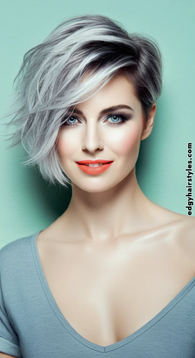 4. Platinum Gray Balayage | Balayage Transition To Grey Hair - Gray Hair Balayage