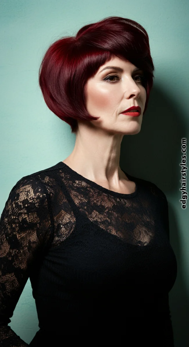 3. Asymmetrical Layered Bob | Layered Bob Hairstyles For Women Over 50 With Fine Hair